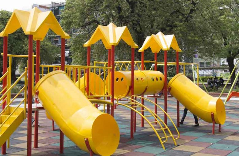 Renovaron el patio de juegos del Parque Rivadavia