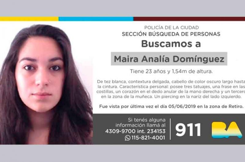 Búsqueda de persona – Maira Analía Domínguez