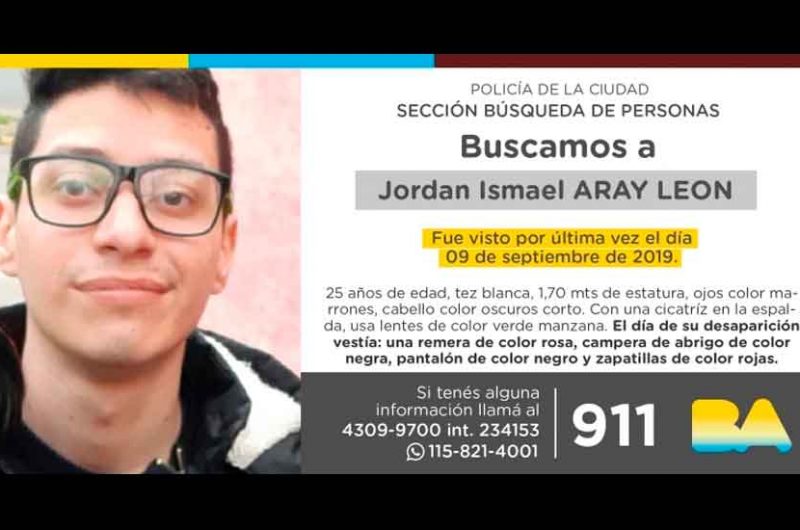 Búsqueda de persona – Jordan Ismael Aray León