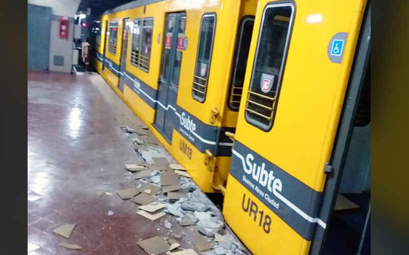 Descarriló una formación de la línea E del subte