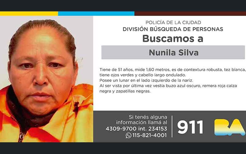 Búsqueda de persona – Nunila Silva