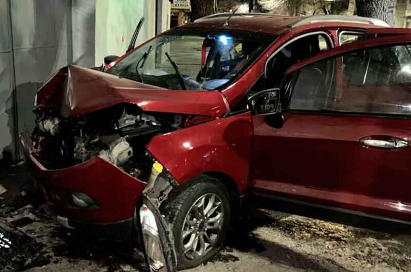 Un auto colisionó contra el portón de una casa