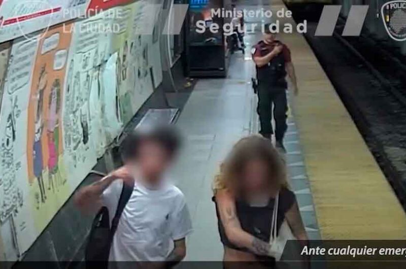 Daños: Dos detenidos por grafitear el subte